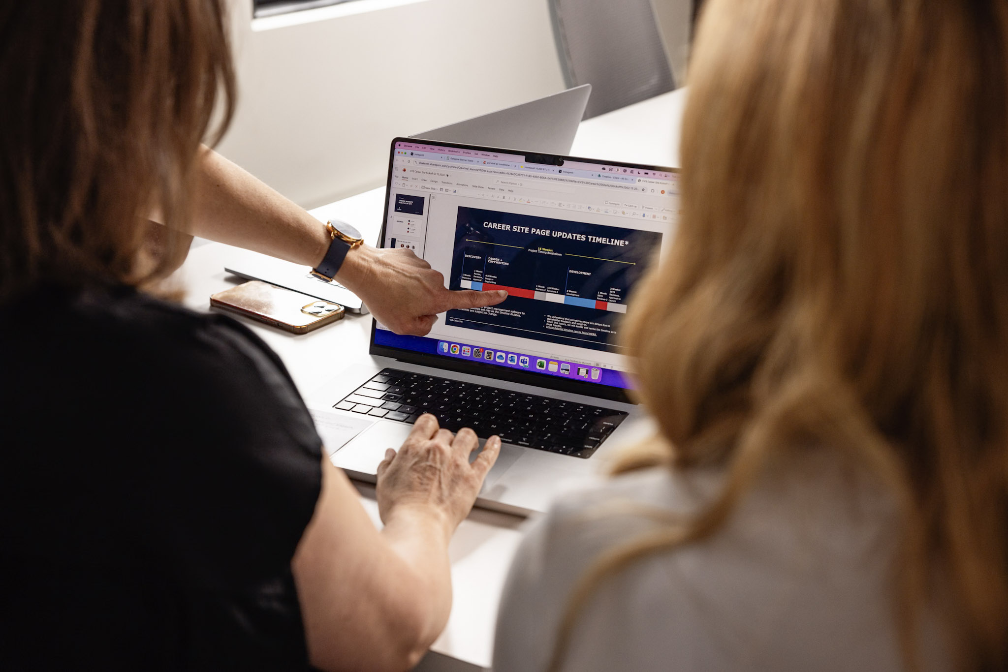 Analytics dashboard on laptop